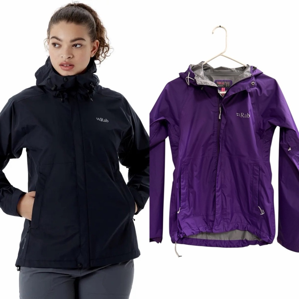 RAB Downpour Jacket Purple Waterproof Jacket Size Small